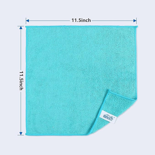 12-Pack Microfiber Cleaning Cloths – Ultra Absorbent Reusable Multi-Purpose Towels